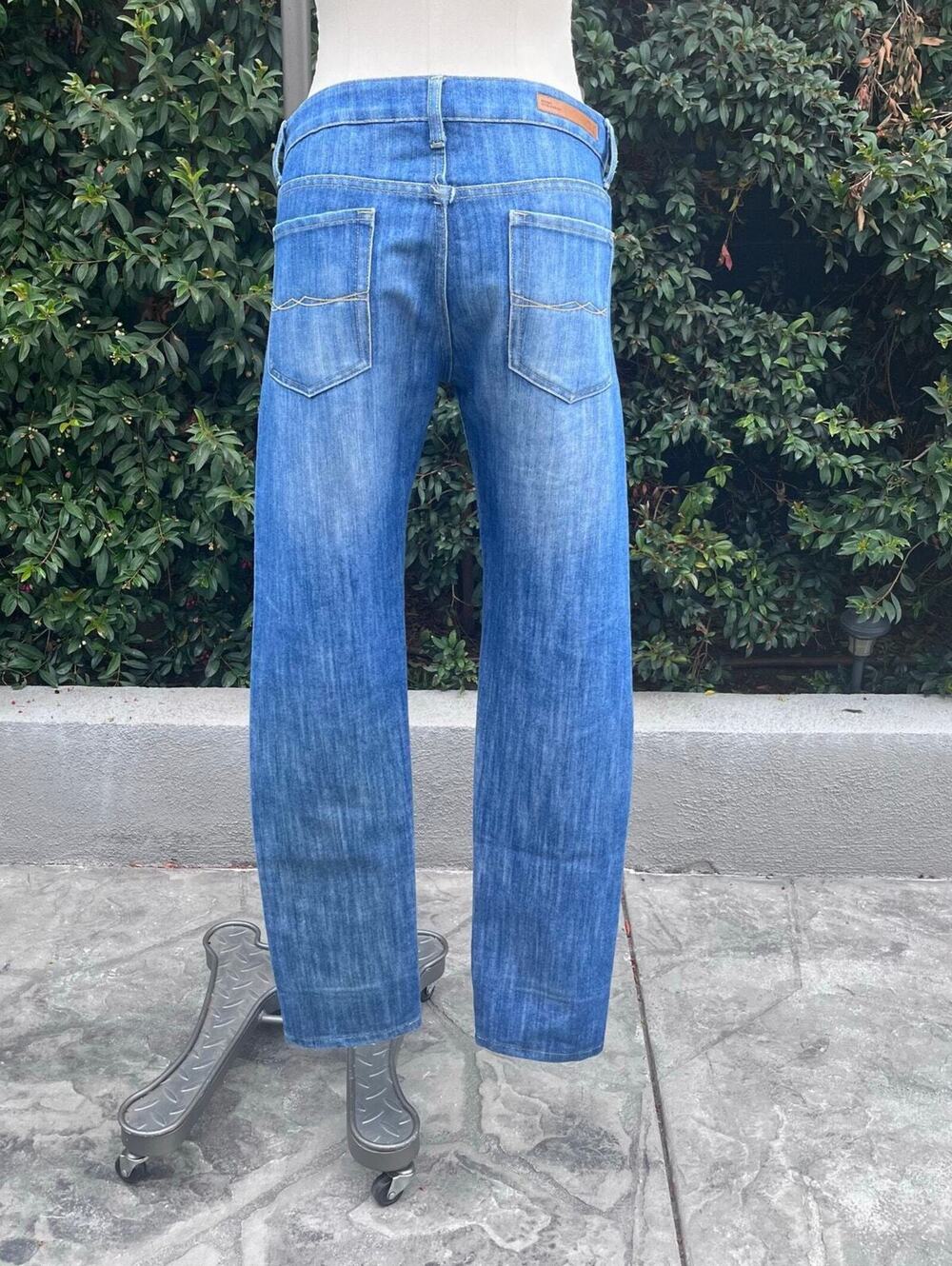 Bench Original Fit 33 Men’s Straight Leg Blue Denim Jeans Distressed Fade